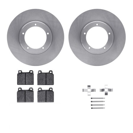 Front - Dynamic Friction Company Brake Rotors with 3000 Ceramic Brake Pads and Hardware Kit 6312-02008
